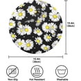 thumbnail image 3 of GZHJMY Daisy Flower Round Placemats Set of 4,Non-Slip Heat Resistant Washable Table Mats for Kitchen Dining Table Decoration,15.4", 3 of 6