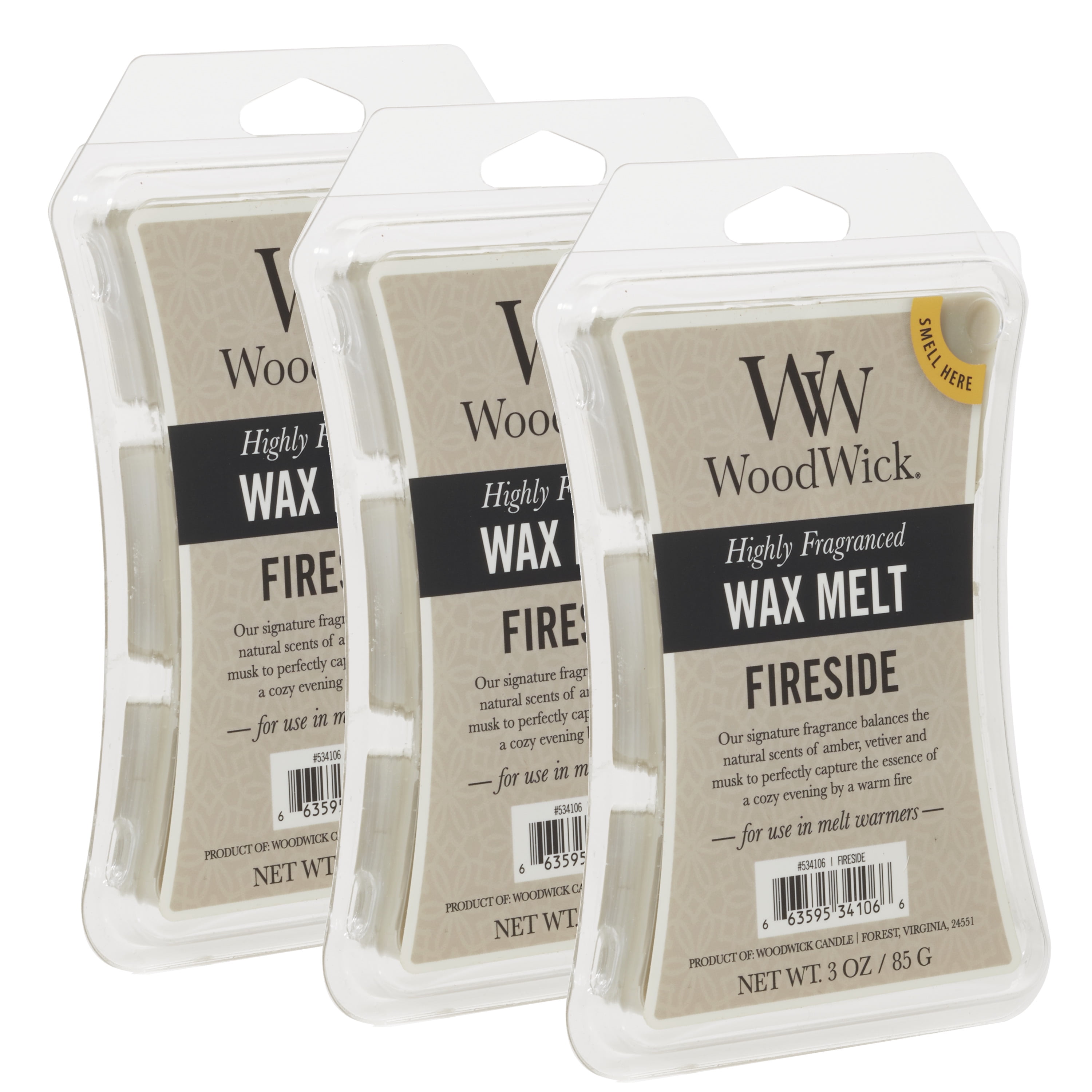 Woodwick Fireside Wax Melts, 3 Oz, 3-Packs - Walmart.com