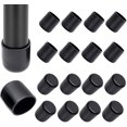 thumbnail image 2 of GHSDFBB 32Pcs 3/4 Inch Black Table Chair Leg Tips Caps Anti-Slip Round Furniture Feet Pads PVC Rubber Covers Tile Floor Protectors, 2 of 7