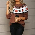 thumbnail image 5 of Drses‌‌ ‌‌‌‌‌‌‌‌‌‌‌‌‌‌‌‌Women's Halloween Knit Sweater - Pumpkin Long Sleeve Crew Neck Casual Pullover Top, 5 of 7