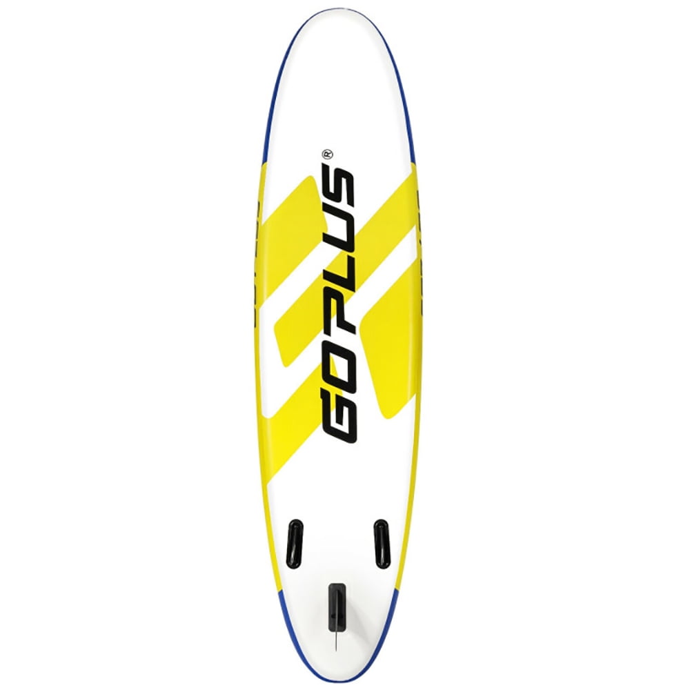 Topcobe 11 Feet Inflatable Stand Up Paddle Board with Aluminum Paddle, Standup Paddle Board for Adults and Youth, Wide Stable Design, Yellow