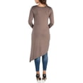 thumbnail image 3 of 24seven Comfort Apparel Long Sleeve Knee Length Asymmetrical Maternity Tunic Top, 3 of 3