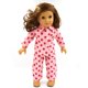 thumbnail image 3 of Worallymy pijama de muñeca de 18 pulgadas muñeca de juguete para niñas patrón estampado ropa de dormir diseño de botón abierto frontal con solapas Worallymy JD735805355, 3 of 7