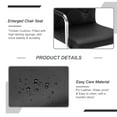 thumbnail image 4 of VECELO Bar Stools with Back and Armrest Set of 2, PU Leather Adjustable Height Swivel Counter Height Barstools, Black, 4 of 9