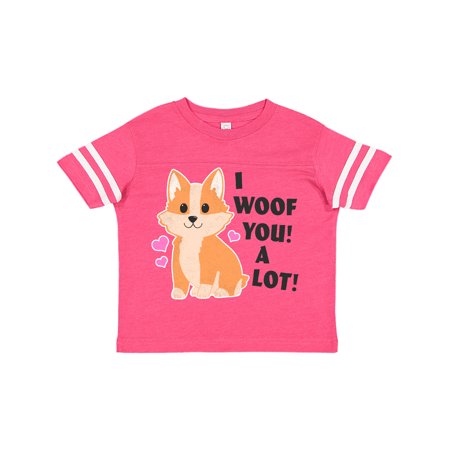 

Inktastic I woof you a lot with Corgi Illustration Gift Toddler Boy or Toddler Girl T-Shirt