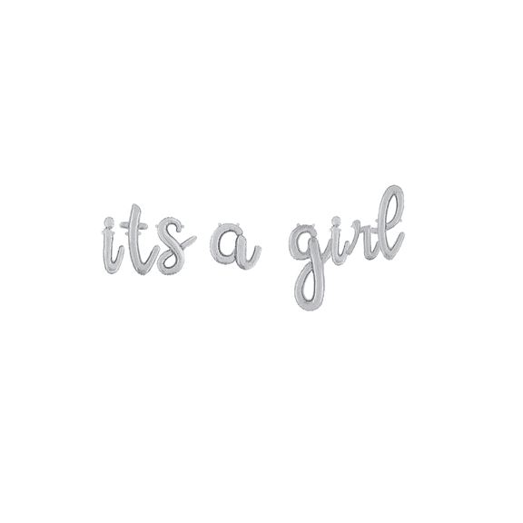 16" Script "its a girl" Cursive Balloon Letters