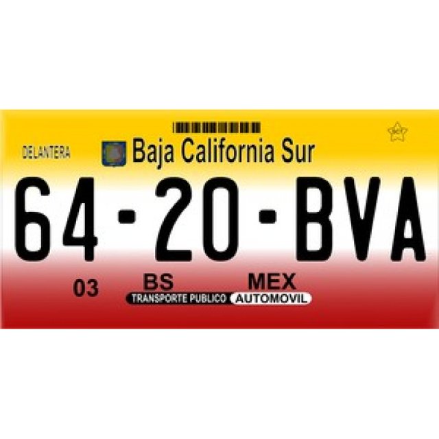 Mexico Baja California Sur Photo License Plate Free Personalization on this plate
