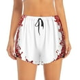thumbnail image 2 of Balery Winter Christmas Snowflake Pantalones cortos deportivos para mujer con forro y dos bolsillos, elásticos, para entrenamiento, gimnasio, yoga-Small, 2 of 7