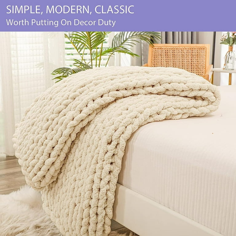 ZXNYH Chunky Knit Blanket Throw 51