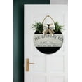 thumbnail image 4 of The Laundry Co Door Sign Home Decor Round Wood Wreaths Wall Hanging Sign Farmhouse Porch Sign Front Door Decoration for Housewarming Gift All Seasons Holiday,12In, 4 of 5