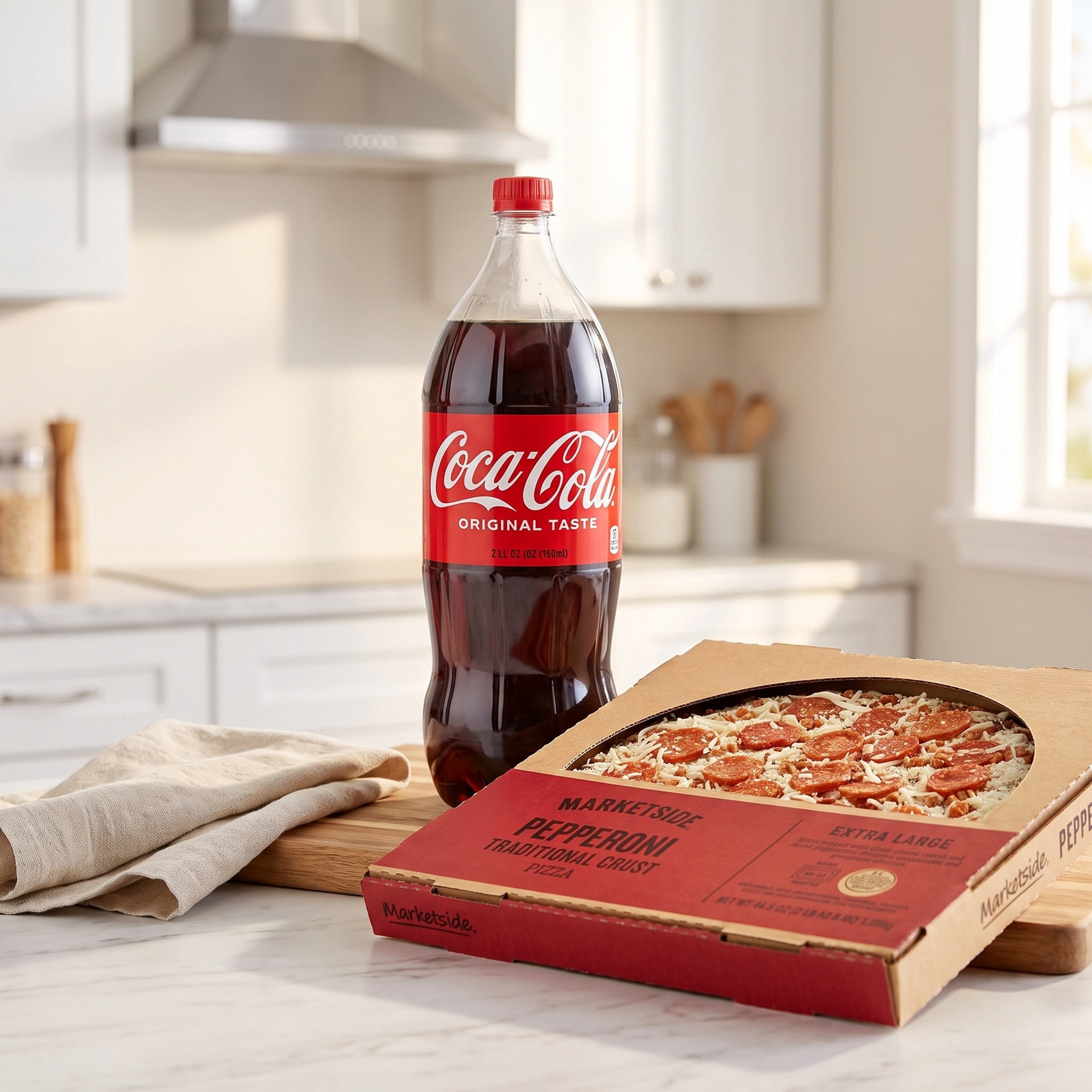 Coca-Cola and Fresh Pepperoni Pizza Meal Bundle