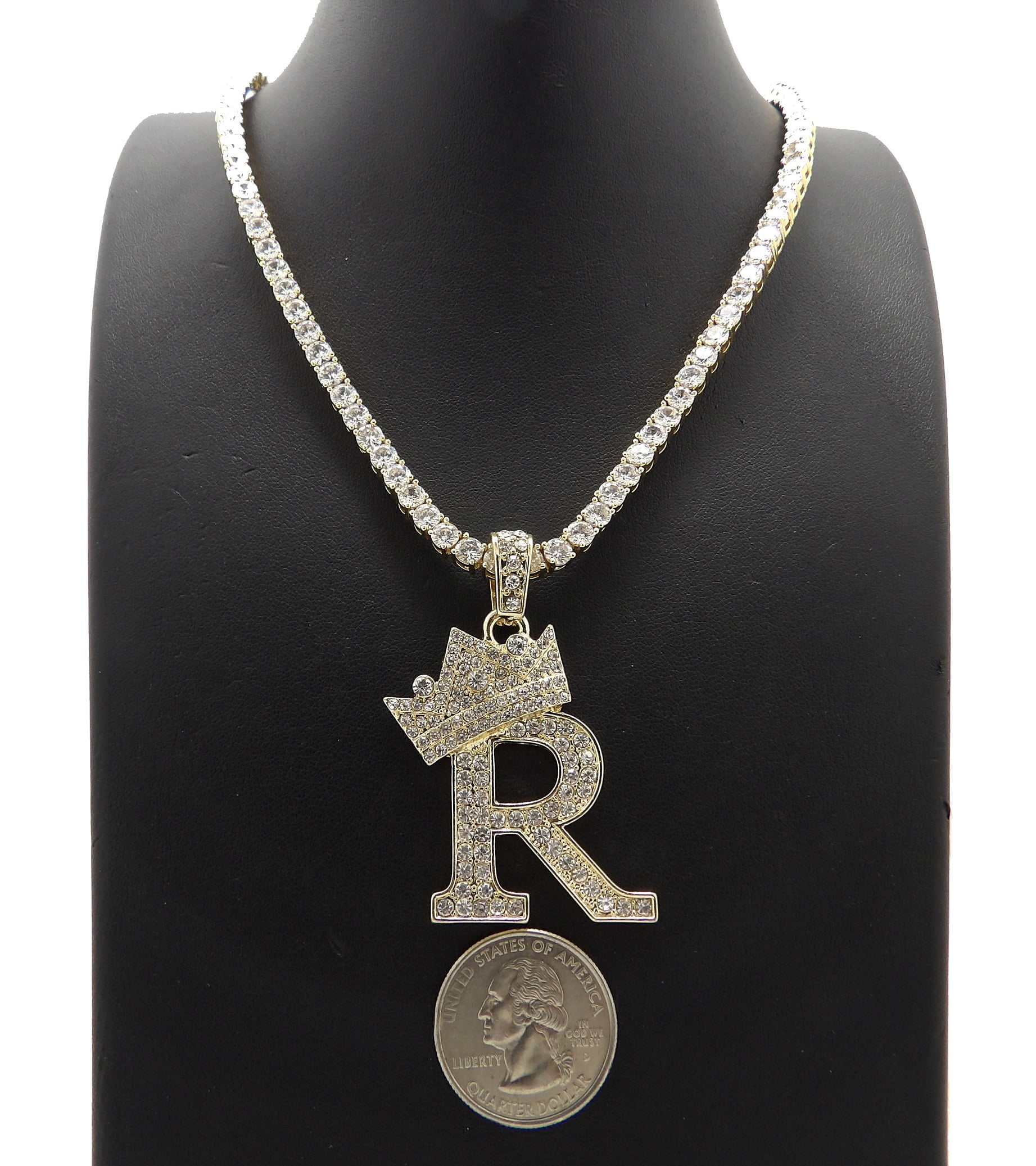 Unisex Gold Plated Iced Out Crown 