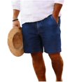 thumbnail image 2 of Vhkiploz Plus Size Summer Board Shorts for Men's Drawstring Wide Leg Bermuda Shorts Solid Color Elastic Beachwear with Side Pockets, S-4XL, 2 of 8
