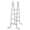 Gray and White, variant on Ktaxon 52" 4Step Steel Frame Above Ground Swimming Pool Ladder,Heavy Duty Double Sided Removable Pool Steps with Ladder Escape