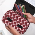 thumbnail image 6 of Kdxio Red Moroccan for Double Compartment Pen Case Oxford Organizer with Zipper Pockets for Students Artists, 6 of 7