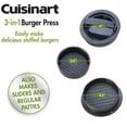 thumbnail image 2 of Prensa para Hamburguesas 3 en 1 Cuisinart Negra, 2 of 6