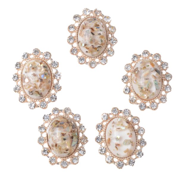Suministro de manualidades Baoblaze Adorn Botones de Aleación 23 mm 5 piezas