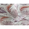 thumbnail image 3 of Ambesonne Tropical Boho Quilted Bedspread Set 3 Pcs, Modern Exotic Leaves, Queen, Mauve Taupe Ruby White, 3 of 4