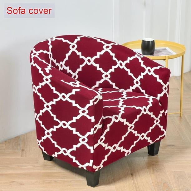 Funda elástica para sofá - Spandex, suave, antideslizante, para sofá, funda para sillón, lavable para muebles con fondo elástico rojo Yotijar funda de sillón