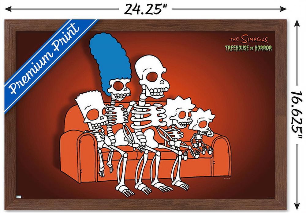 The Simpsons: Treehouse of Horror - Family Bones Wall Poster, 14.725" x 22.375", Framed
