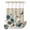 Brown, variant on No Hook Shower Curtain, Teal Tulip Butterfly Shower Curtains for Bathroom with See Through Top Window, Turquoise Floral Farmhouse Beige Waterproof & Washable Bath Curtain Extra Long 72"x96"