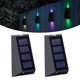 thumbnail image 1 of Luces solares de pared para exteriores LED impermeables solares hacia arriba y hacia abajo luces solares para escaleras 7 colores cambiantes luces de patio al aire libre para patio trasero jardín garaje camino 2 unidades Zhivalor CWY-0216, 1 of 5