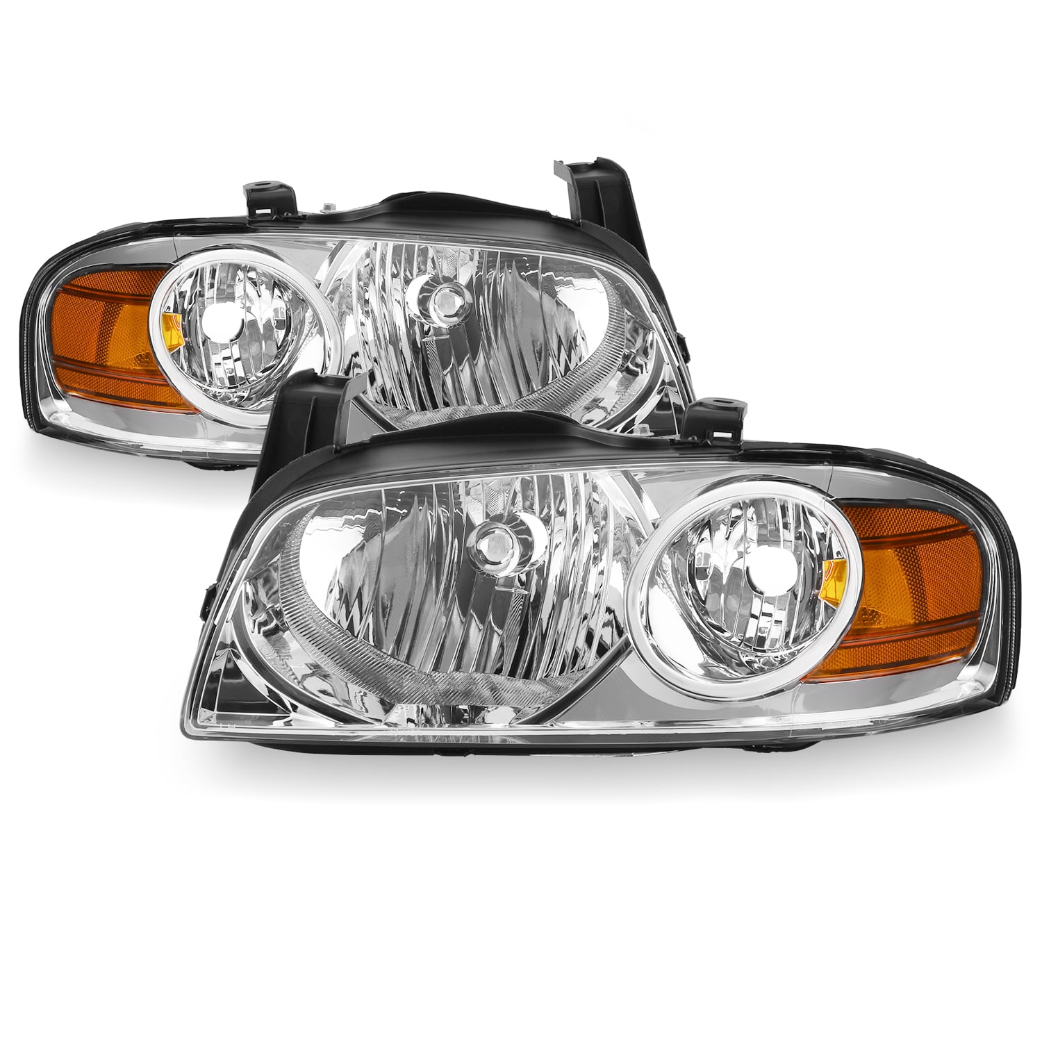 For 2004 2005 2006 Nissan Sentra Sedan Chrome Headlights Left+Right