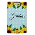 thumbnail image 4 of Printtoo Personalized Clipboard For Students Classroom School and Office Use Hardboard Letter Size w/ Low Profile Clip w/ Free Marker & Eraser,Sunflower-9x15 Inch, 4 of 8