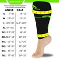 thumbnail image 4 of Mojo Footless Compression Socks Unisex (3 Pairs) 20-30 mmHg Black/Green, Small, 4 of 5