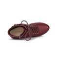 thumbnail image 4 of Unique Bargains Women's Platform Lace Up Strap Block Heels Ankle Boots, 4 of 7