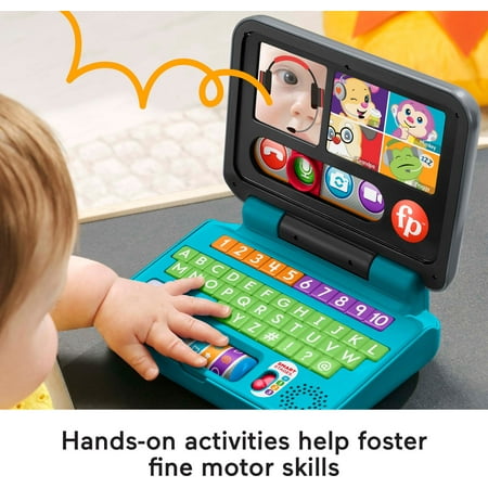 Fisher-Price - Laugh & Learn Let's Connect Laptop - Blue/Black