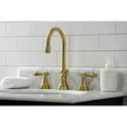 thumbnail image 4 of Kingston Brass KS2987BAL Heirloom Widespread Bathroom Faucet with Brass Pop-Up, Brushed Brass, 4 of 8