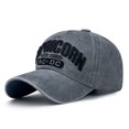 thumbnail image 1 of Gorra de béisbol vintage americana lavada vieja con letras bordadas tridimensionales para hombre y mujer, 1 of 6