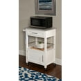 thumbnail image 2 of Linon Monett 2-Tier Mobile Serving Cart with Gray Granite Top, 27.75" Length, White, 2 of 11