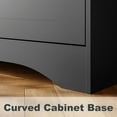 thumbnail image 5 of 6 Drawer Dresser, 44" Tall Modern Chest of Drawers, Wood Drawer Organizer for Bedroom, Curved Edge Design, Farmhouse Style Dresser for Bedroom, Living Room, or Hallway (Black Finish), 5 of 7