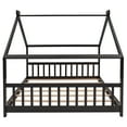 thumbnail image 6 of Bellemave Full Size House Bed,Wood Platform Bed with Headboard and Footboard, House Floor Bed with Roof and Slat  (Espresso,Full), 6 of 9