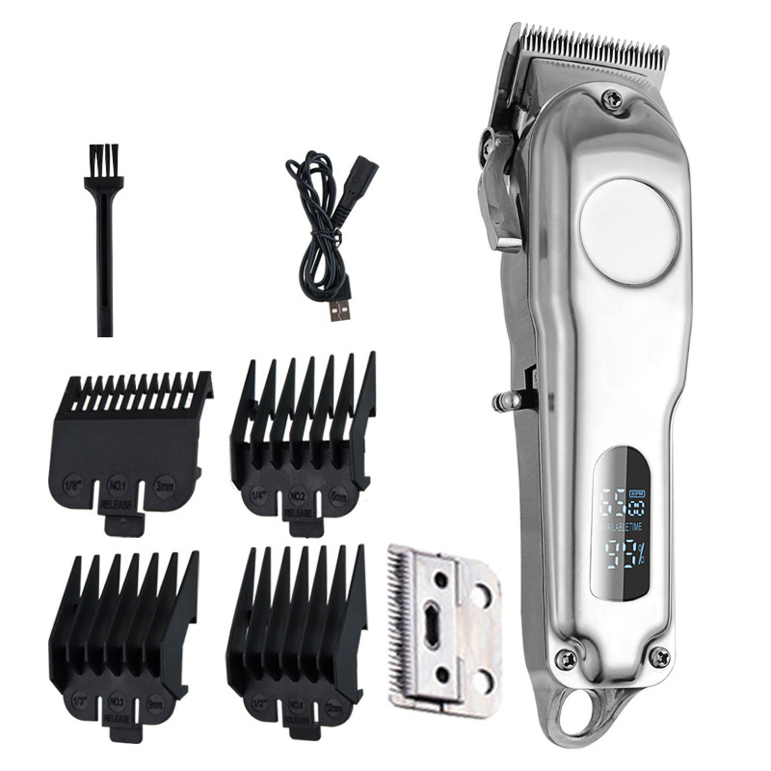 Professional Dog Grooming Clippers Kit, 4 Speed Heavy Duty Cordless