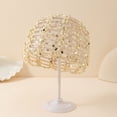 thumbnail image 3 of Textilo Summer Glitter Sequin Beanie Hollow Out Crochet Hat for Boho Beach Party,Beige, 3 of 3