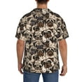 thumbnail image 5 of Fotbe Pug print Short Sleeve Button Down Shirts for Men Casual Summer Beach Wrinkle Free Shirt-4X-Large, 5 of 7