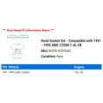 thumbnail image 2 of Head Gasket Set - Compatible with 1991 - 1995 GMC C2500 7.4L V8 1992 1993 1994, 2 of 2