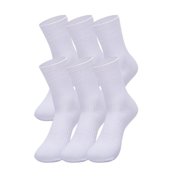 Calcetas GAP para Mujer, Cortas, Blancas Ópticas, Suaves y Elásticas, Paquete de 6