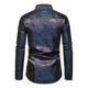 thumbnail image 3 of Camisa Hombre Manga Larga Rosa Slim Botón Estampado Moda, 3 of 8
