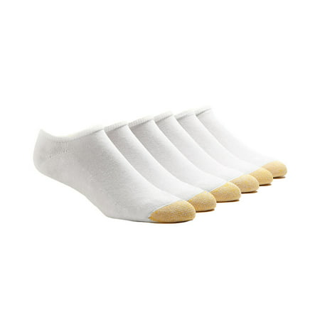 Gold Toe Men's Full Cushion Cotton No Show Socks, 6 Pairs