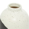 thumbnail image 5 of DecMode 10" Color Block Speckled Black Ceramic Vase with White Top, 5 of 14