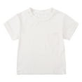 thumbnail image 1 of KYAIGUO T-Shirt Unisexe à Manches Courtes pour Bébé, Col Rond, Couleur Unie, Été, 1 of 8