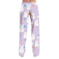 thumbnail image 4 of KHONTS Easter Egg Pajamas Pants for Women Cute Bunny Printed Elastic Waist Sleeppants Lightweight Homewear Stretchy Trousers 03-Light Purple XL, 4 of 7