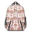 thumbnail image 3 of Princess and Strawberry Pink Pattern Cute School Backpack Bag with Padded Back and Adjustable Shoulder Straps 16.9 X 12.6 X 5.9 Inches, 3 of 5