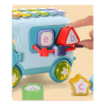 thumbnail image 4 of Autobus Rompecabezas Xilofono Juguete Interactivo Para Bebe Azul, 4 of 5