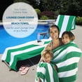 thumbnail image 3 of Superior Cabana Cotton Towel/ Chaise Lounge Chair Cover Set of 2, Dark Green, 3 of 11