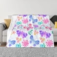 thumbnail image 1 of XMXT Throw Blanket, Multicolored Watercolor Butterfly Machine Washable Blankets for Sofa, 40 x 30 inches, 1 of 9